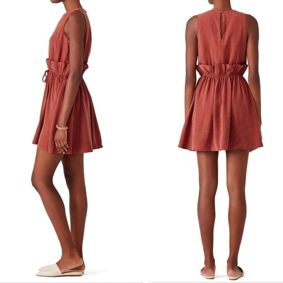 J.O.A. Ruffle Paperbag Waist sleeveless Mini Dress - Picture 3 of 8